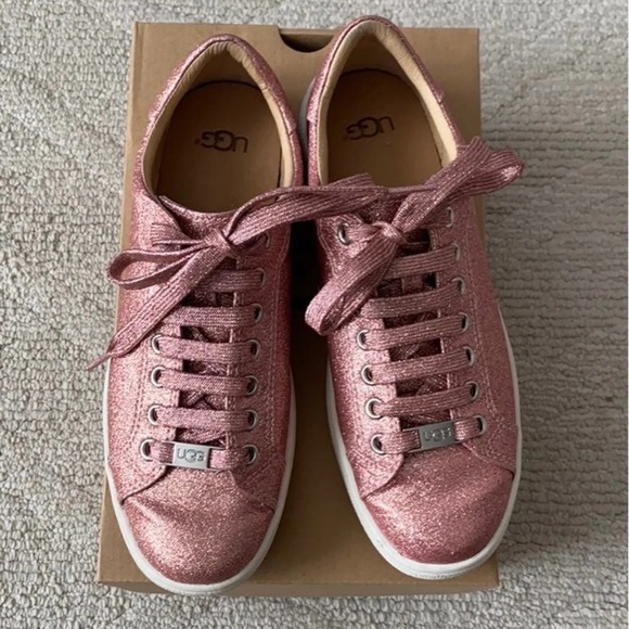 UGG Shoes - Ugg milo pink glitter sneakers SZ 7